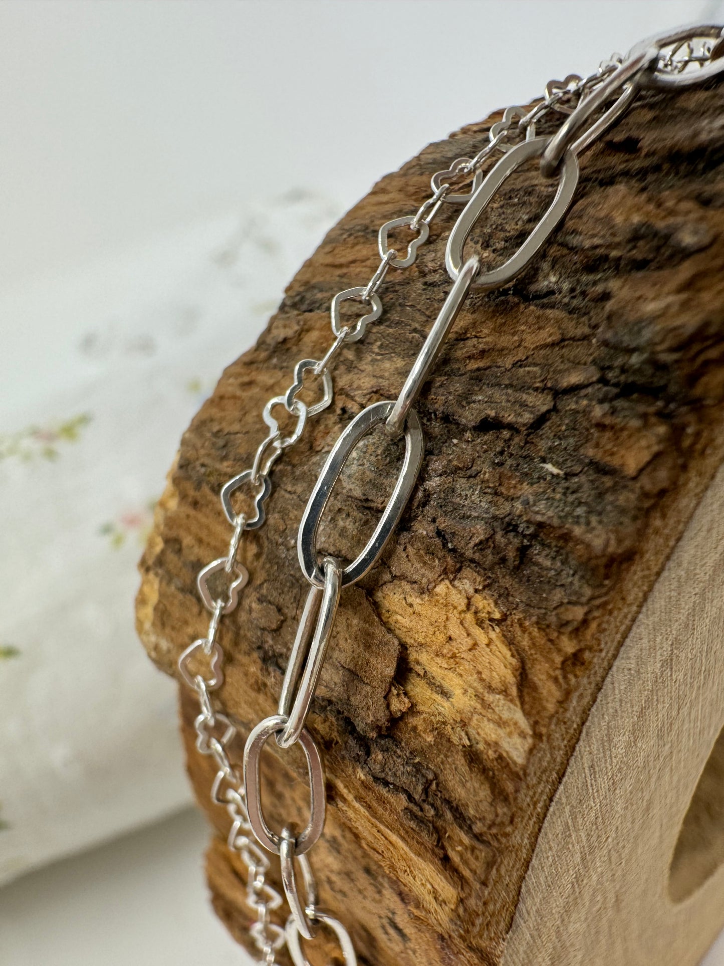 Sterling Silver Heart Chain Bracelet