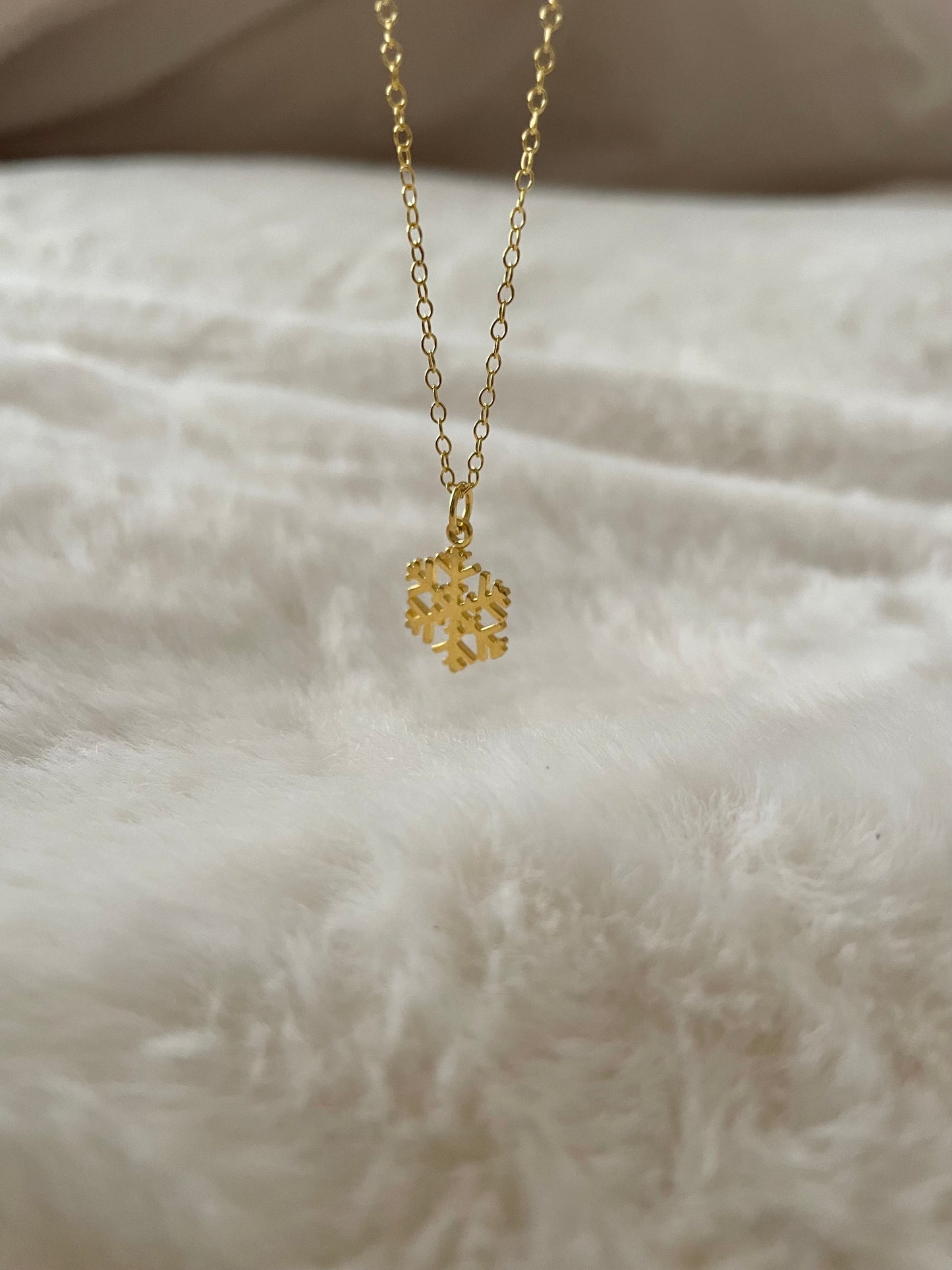 Gold Vermeil Snowflake Necklace