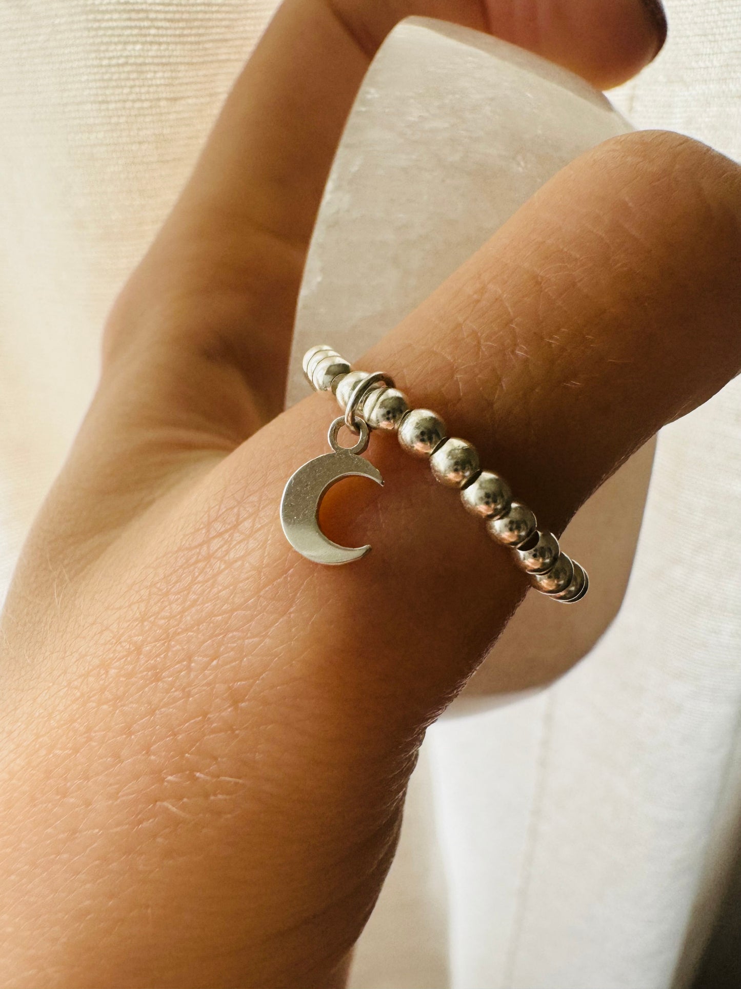 Sterling Silver Moon Ring