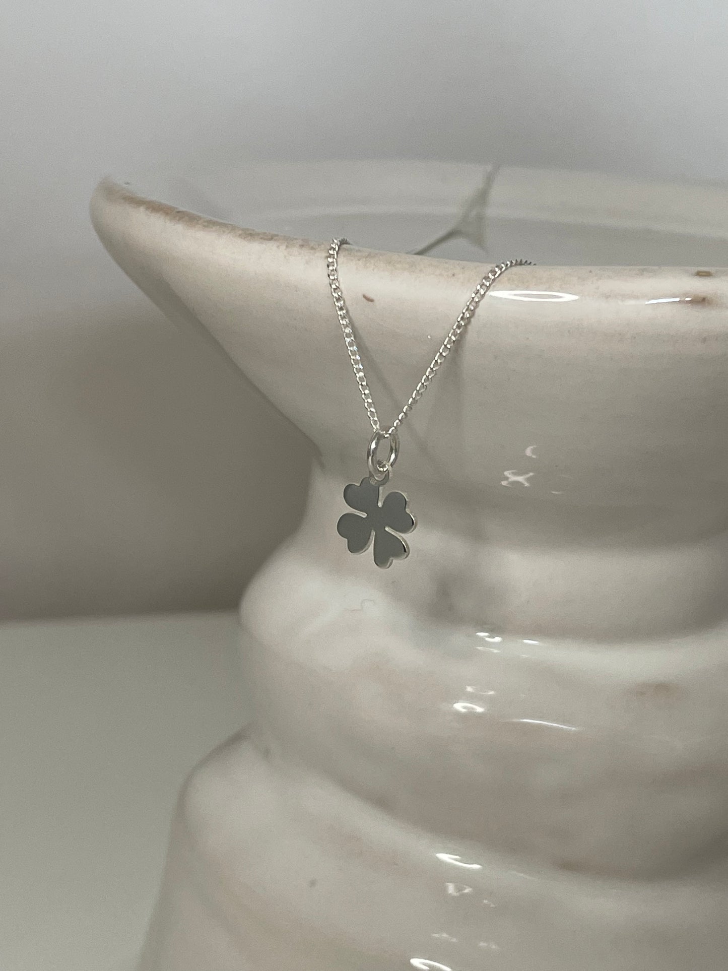 Sterling Silver Four Leaf Clover Necklace