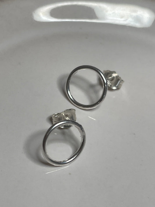 Sterling Silver 10mm Circle Stud