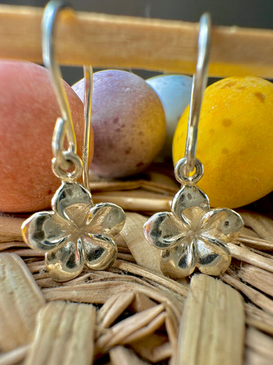 Sterling silver flower earrings