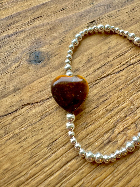 Tiger Eye Heart Bracelet