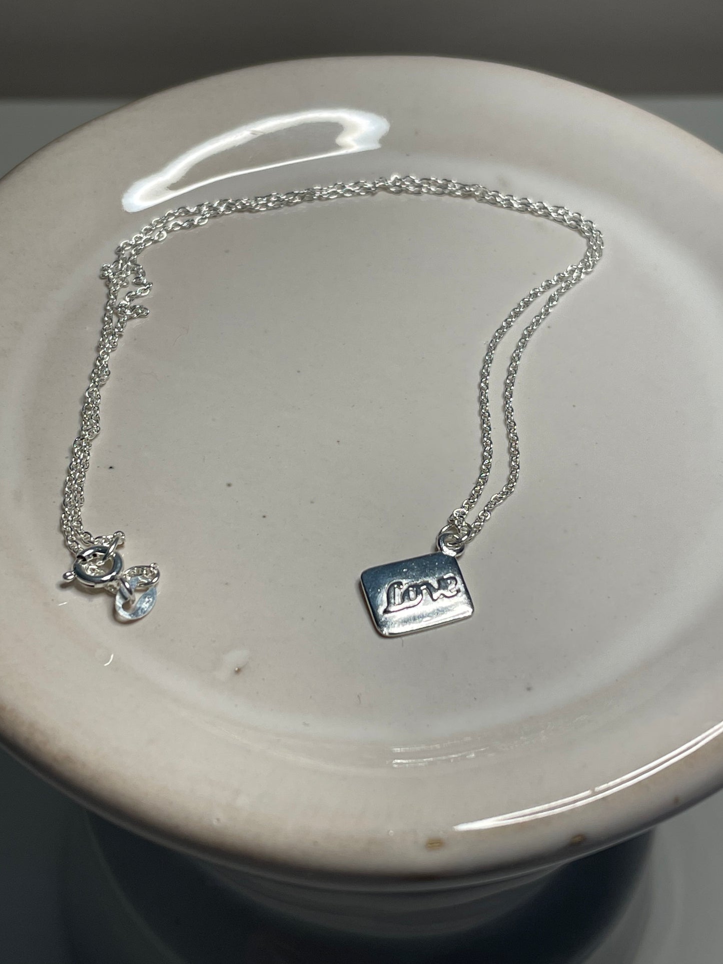 Sterling Silver Love Letter Necklace