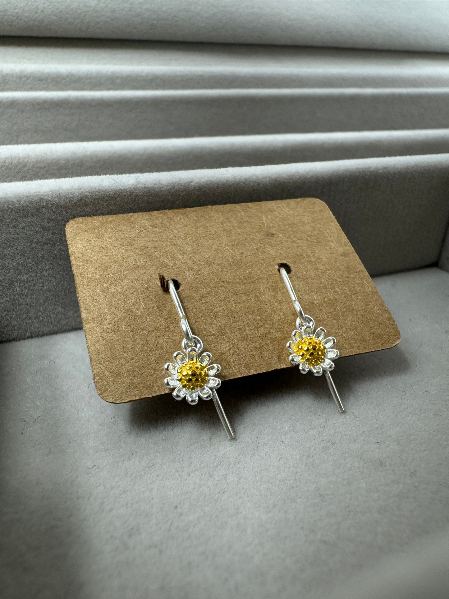 Sterling Silver Daisy Earrings