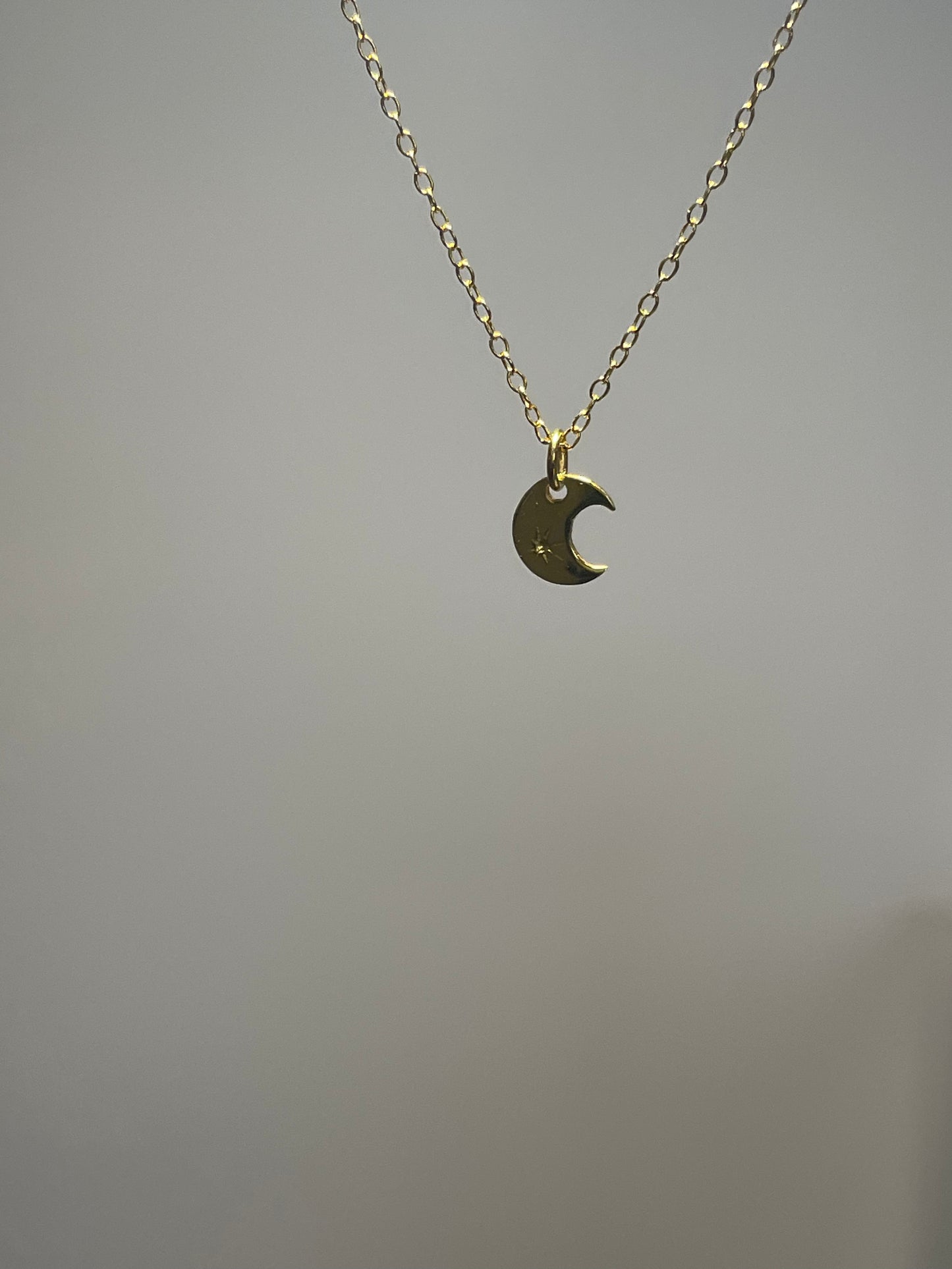 Gold Vermeil Crescent Moon Necklace