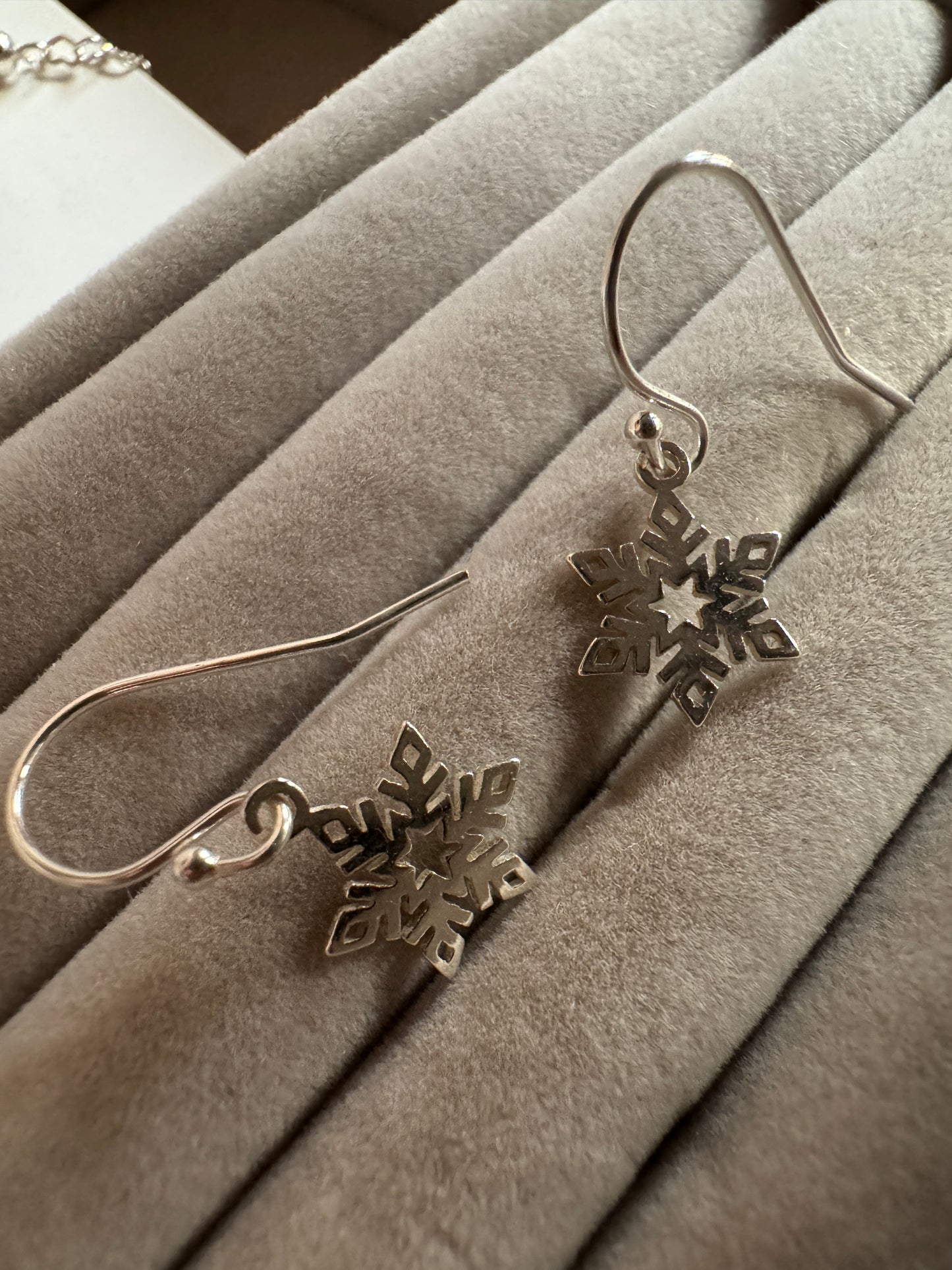 Sterling Silver Snowflake Earrings