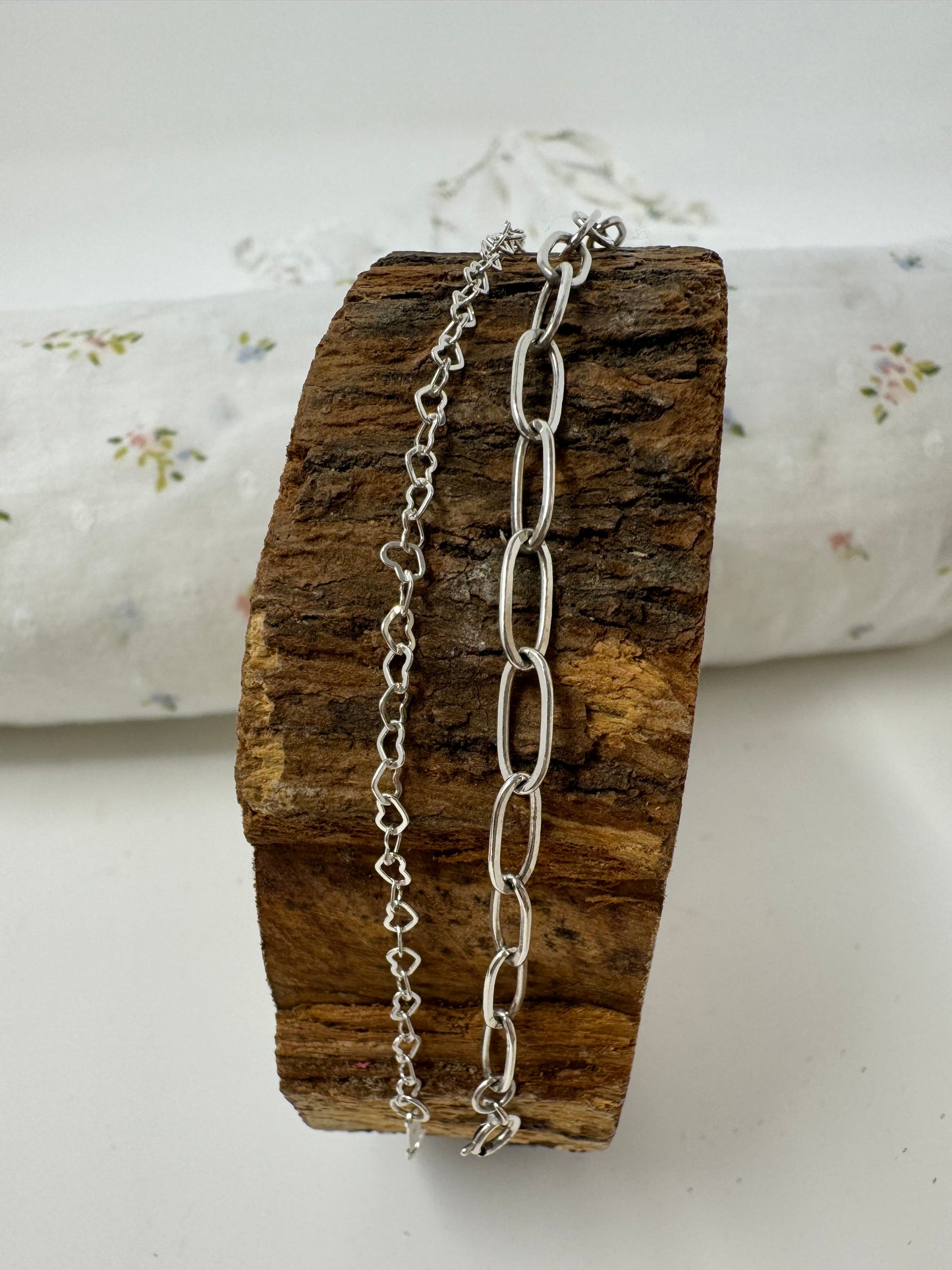 Sterling Silver drawn cable chain bracelet