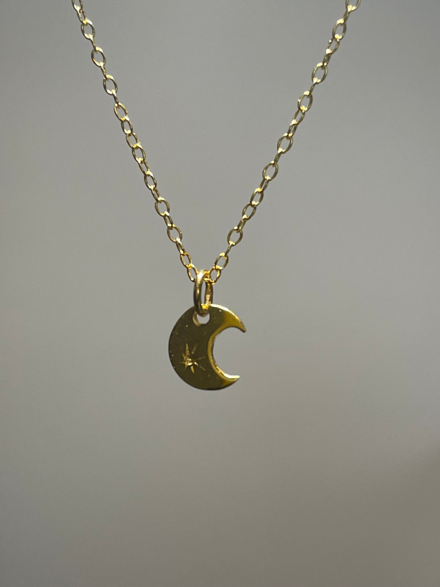 Gold Vermeil Crescent Moon Necklace