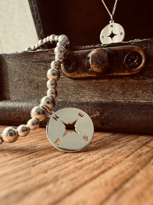 Sterling Silver Compass Bracelet