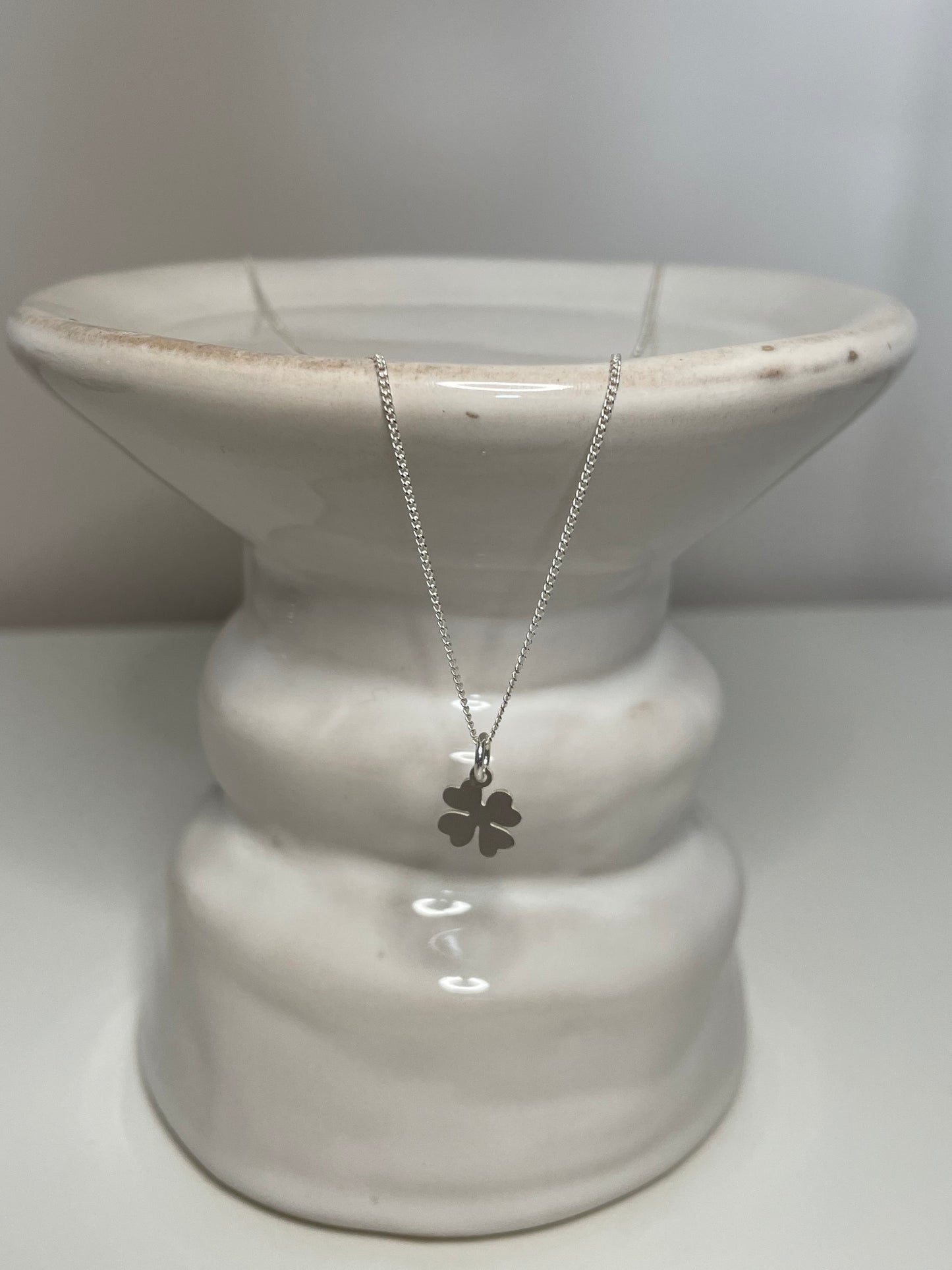 Sterling Silver Four Leaf Clover Necklace