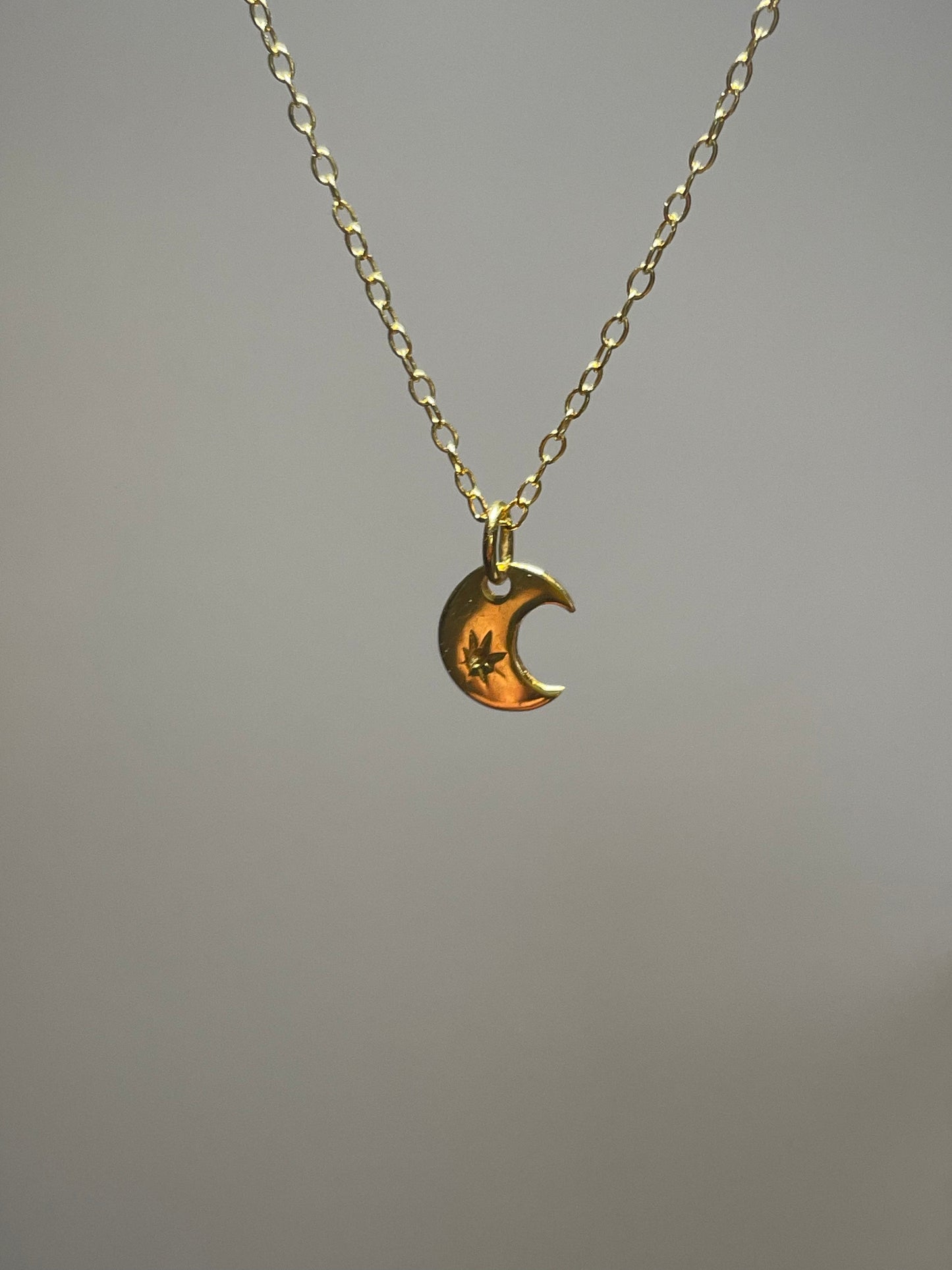 Gold Vermeil Crescent Moon Necklace