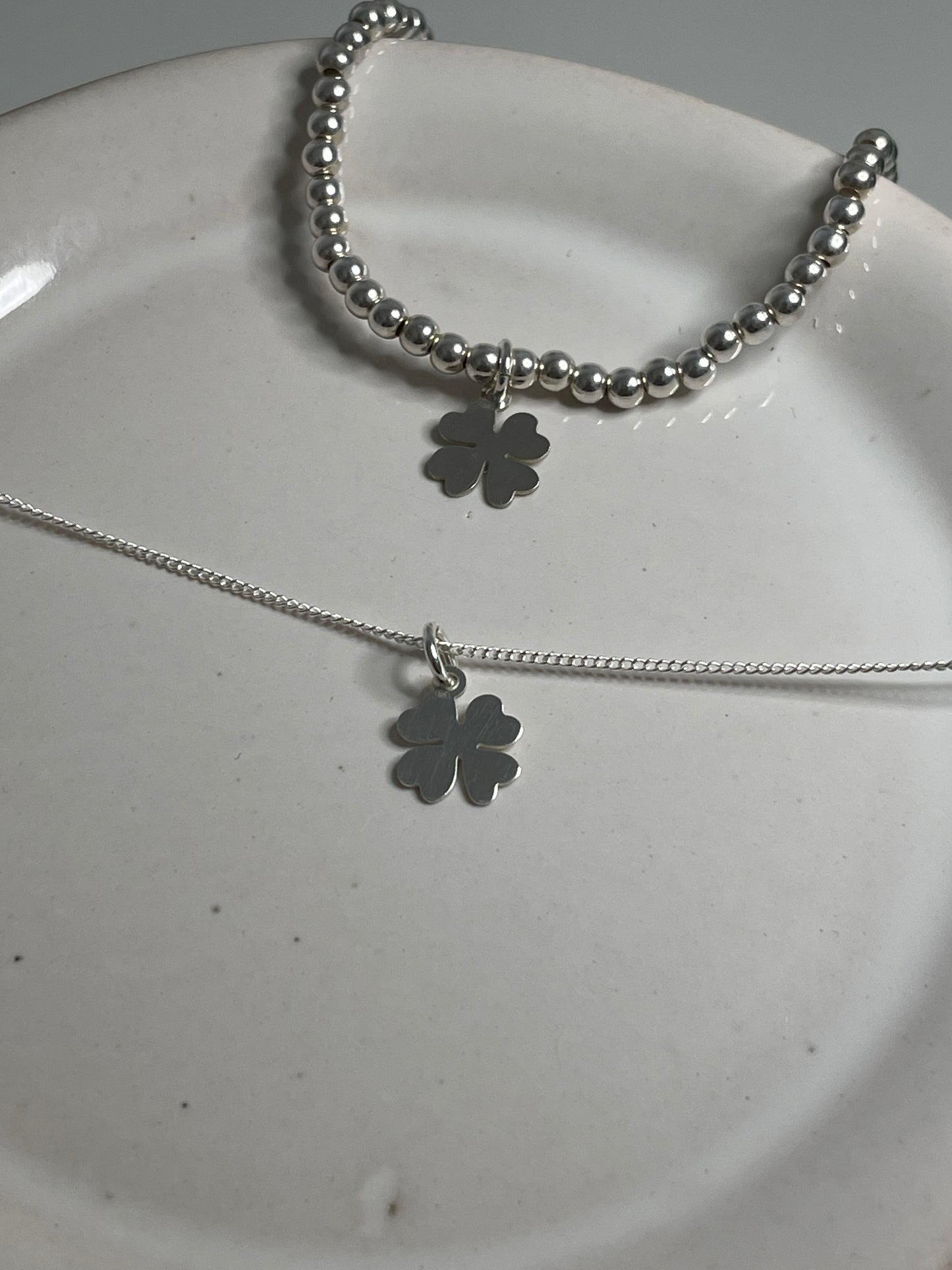 Sterling Silver Four Leaf Clover Bracelet