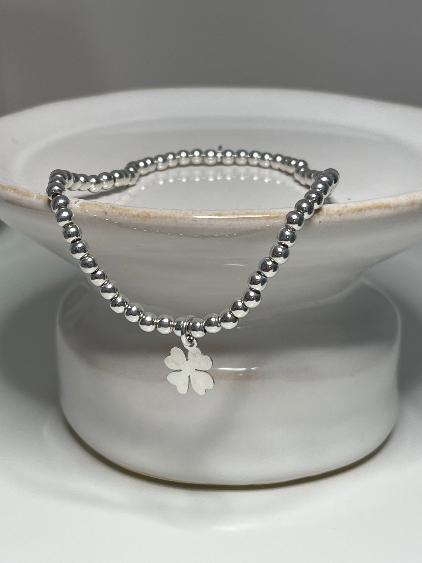 Sterling Silver Four Leaf Clover Bracelet