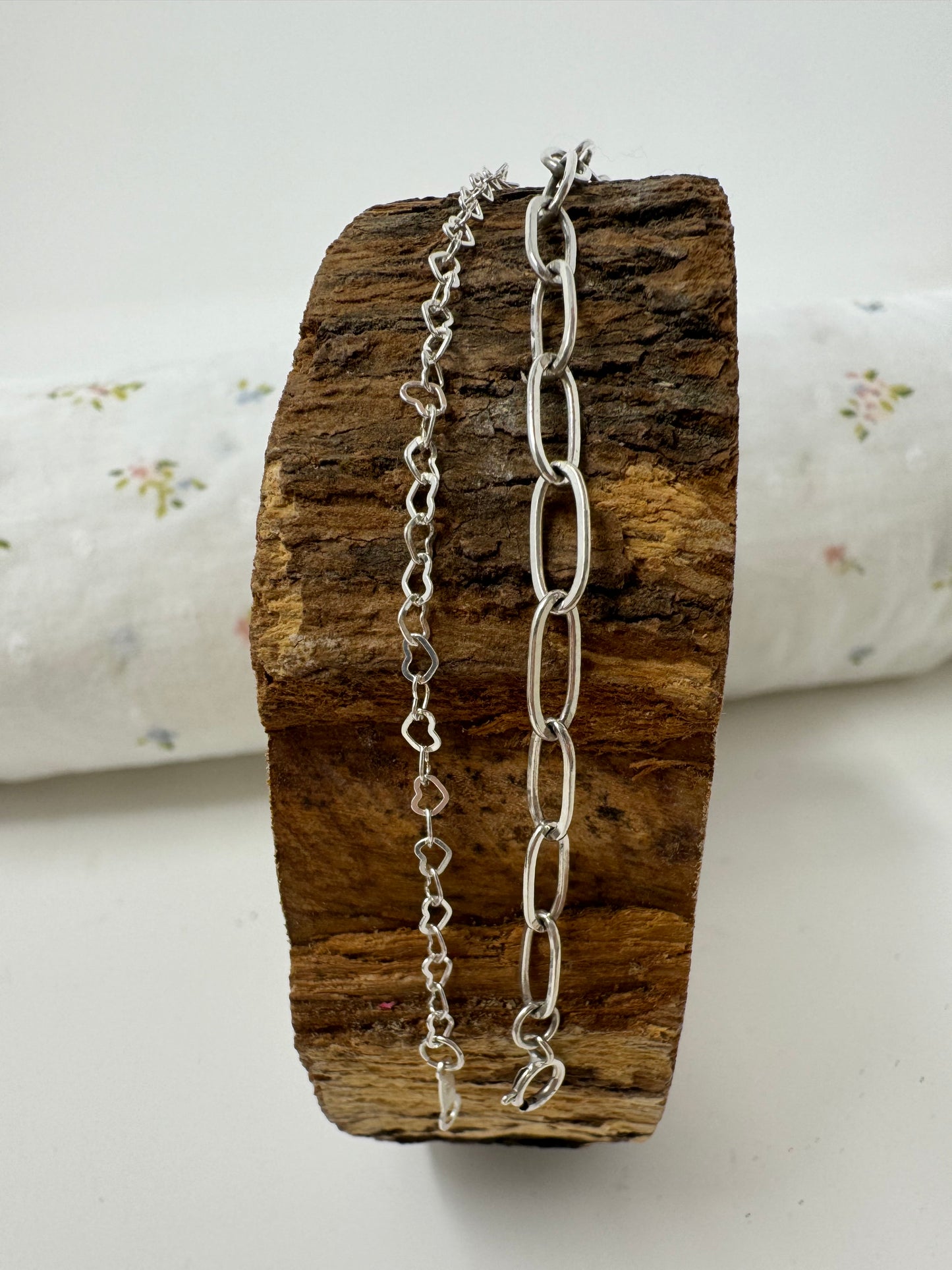 Sterling Silver drawn cable chain bracelet