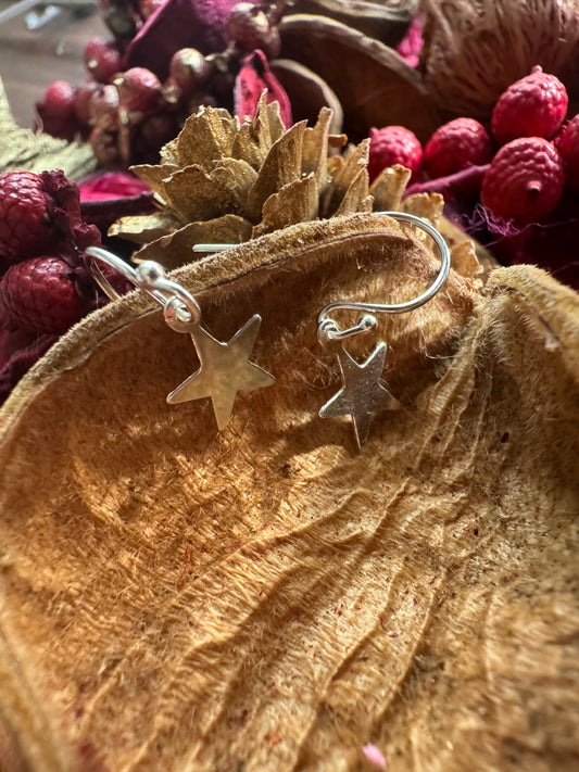 Sterling Silver Star Earrings