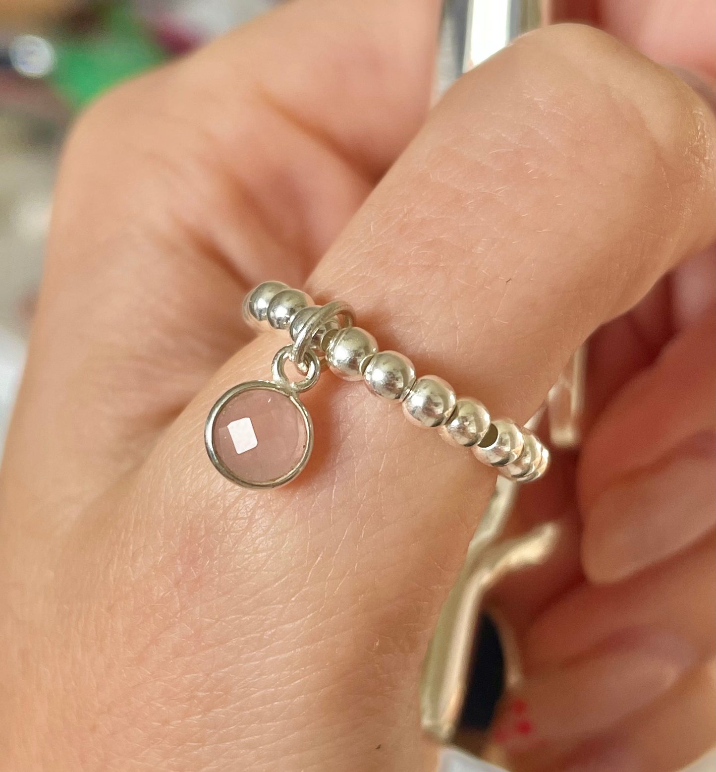 Sterling Silver Rose Quartz Ring