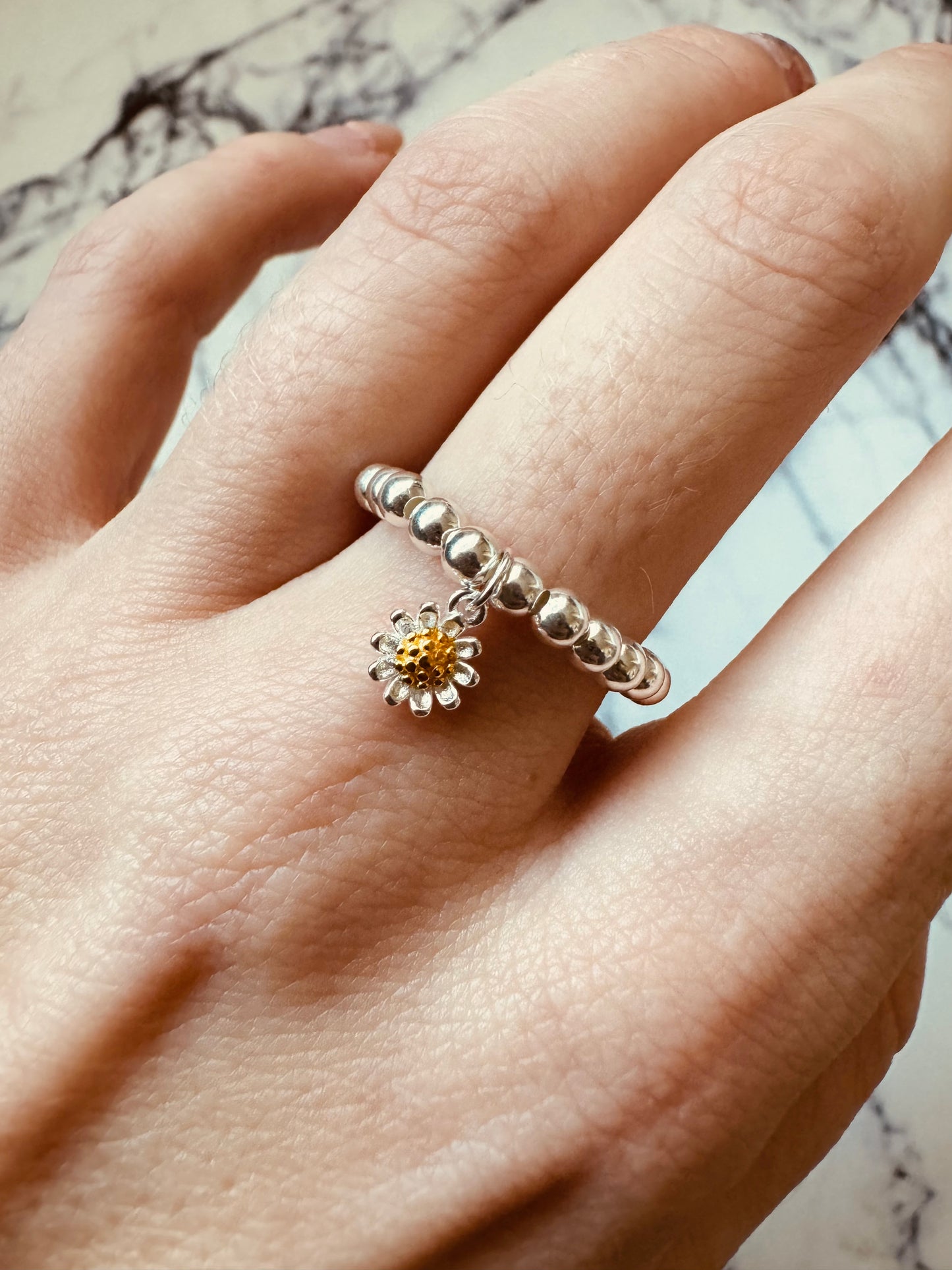 Sterling Silver Daisy Ring