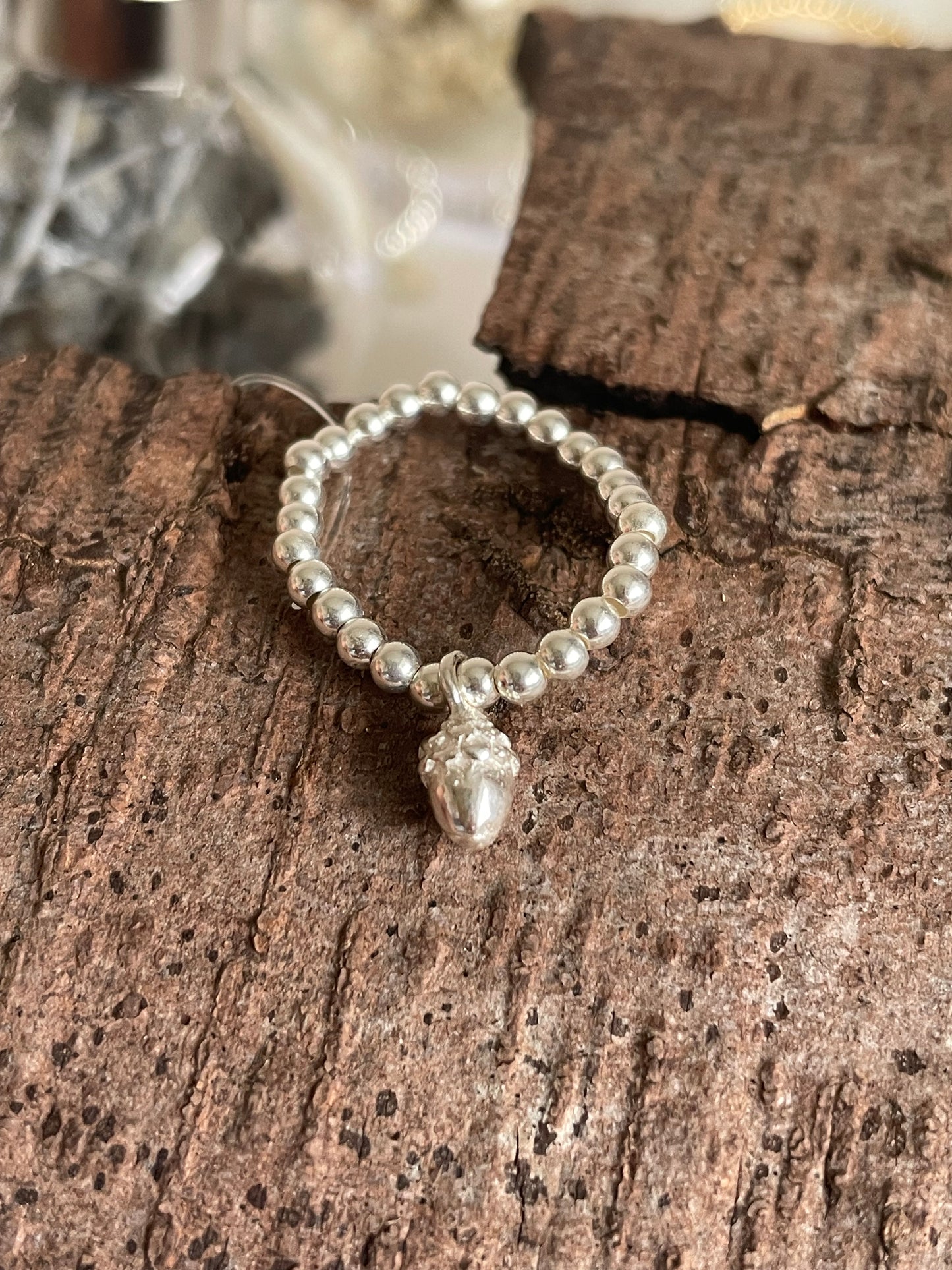 Sterling Silver Acorn Ring