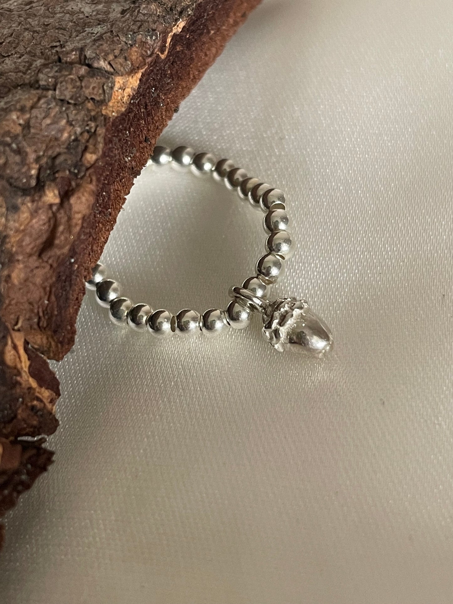 Sterling Silver Acorn Ring