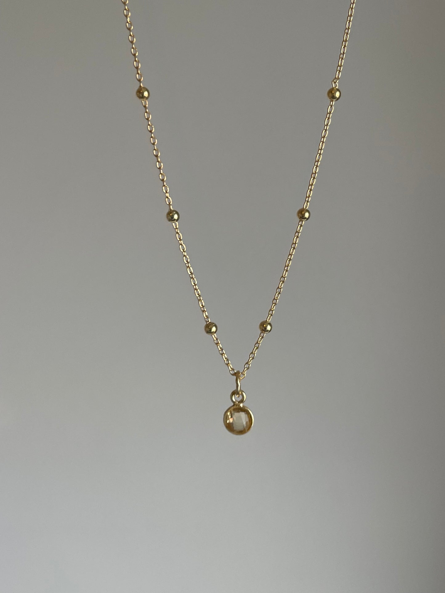 Gold Vermeil Citrine Necklace