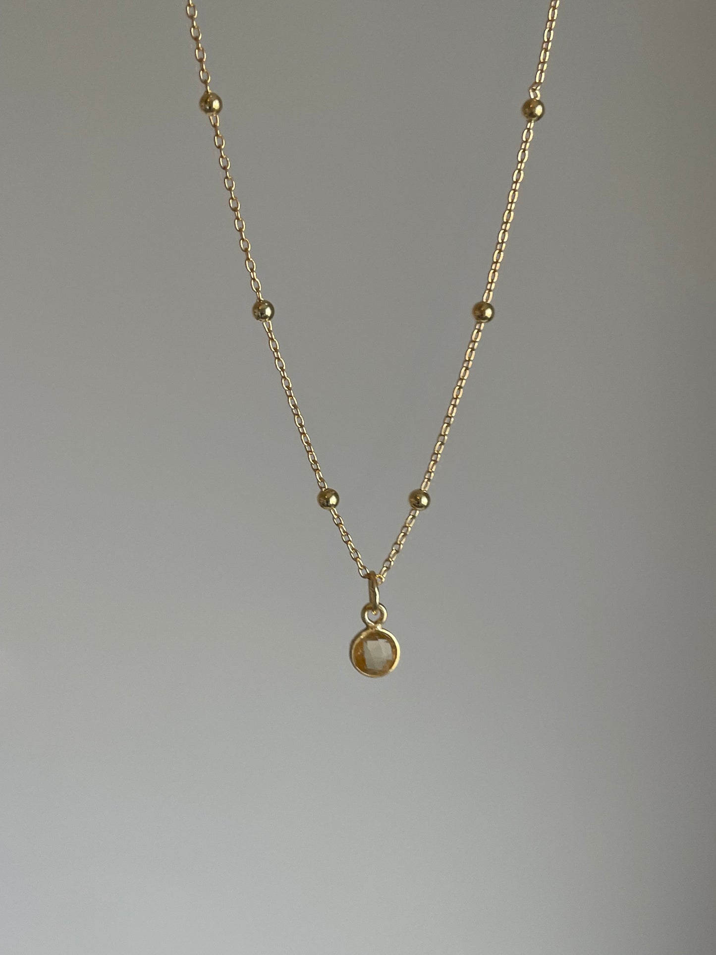 Gold Vermeil Citrine Necklace