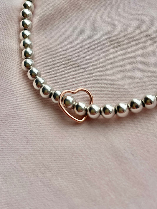 Rose Gold Heart Bracelet