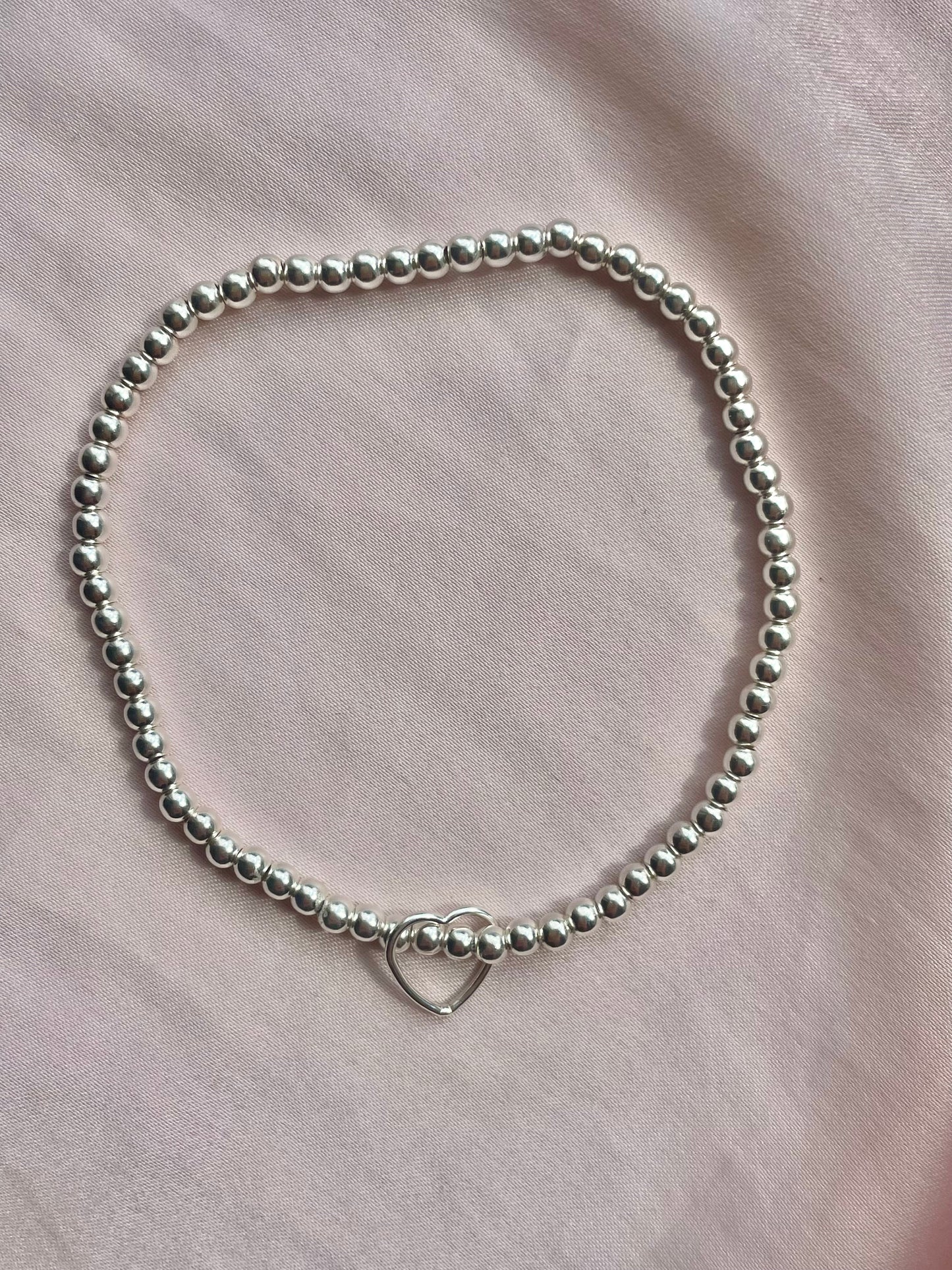 Sterling Silver Open Heart Bracelet