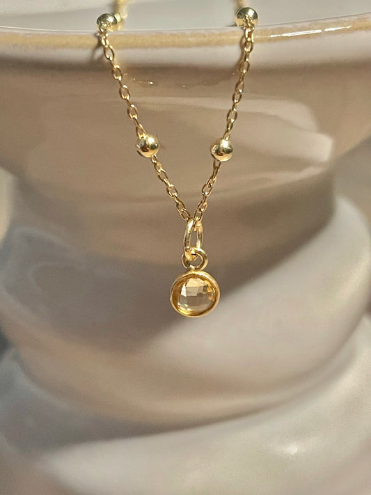 Gold Vermeil Citrine Necklace